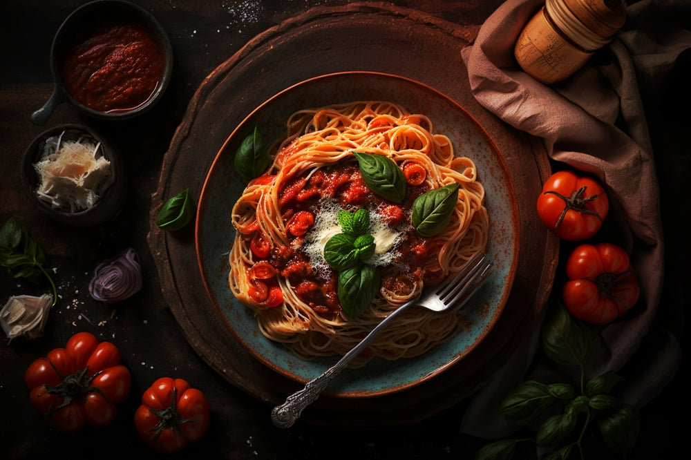 Olive Oil and Garlic Pasta with Roasted Vegetables